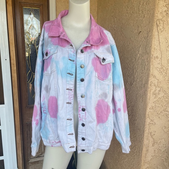 Street Blues Tie Dye Button Down Jacket (3X) - Picture 11 of 12